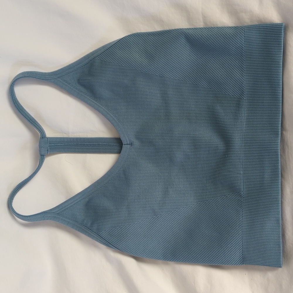 Spiritual Gangster Icon T-Back Sports Bra In  Seascape